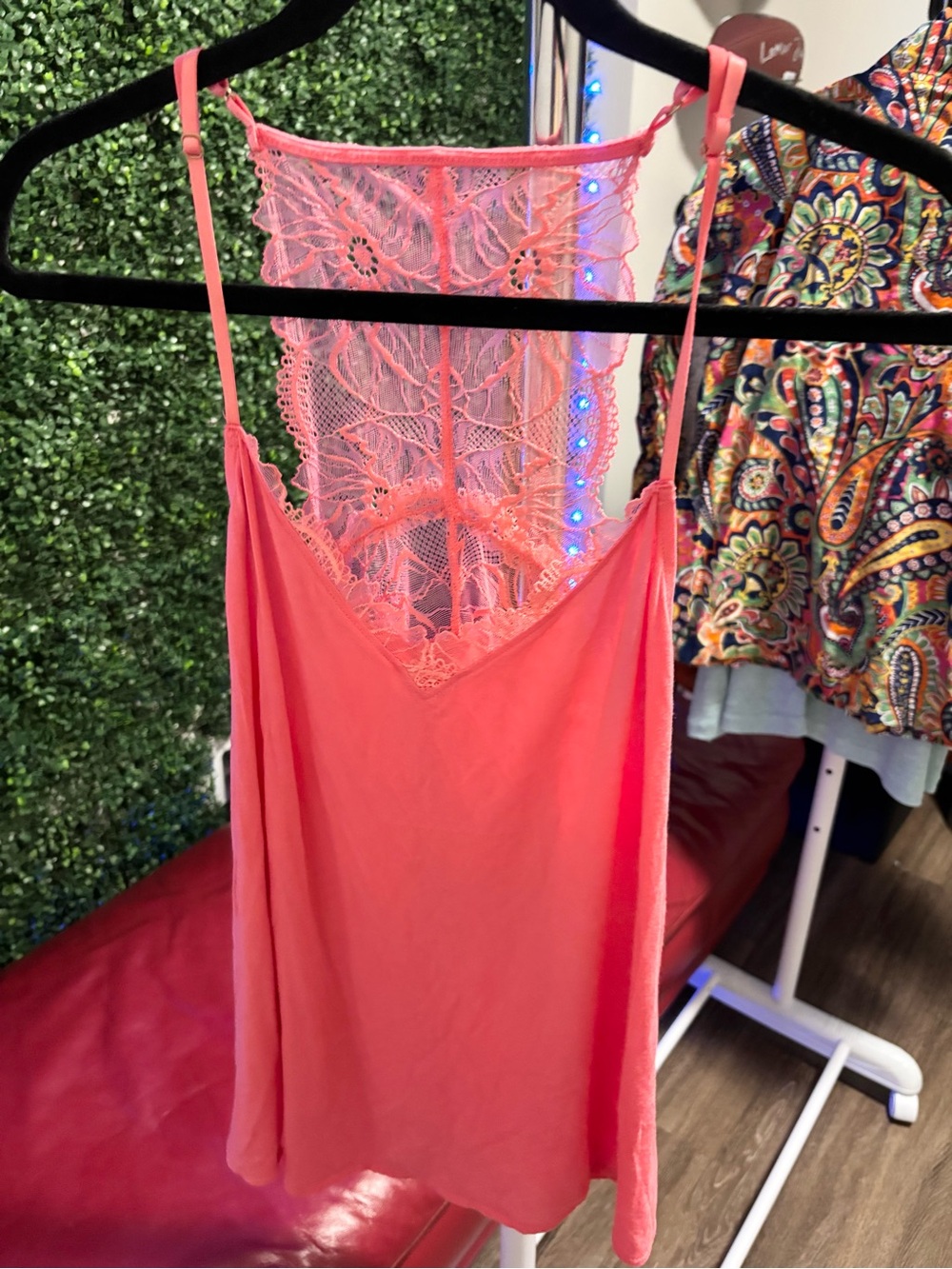 Gilligan & O'Malley Coral Lace-Back Sleep Cami and Shorts